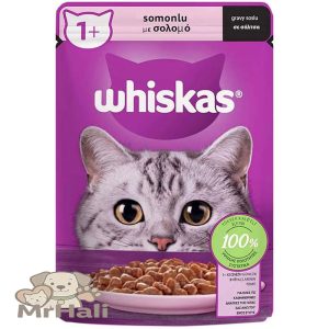 پوچ گربه ویسکاس Whiskas سالمون 85 گرم
