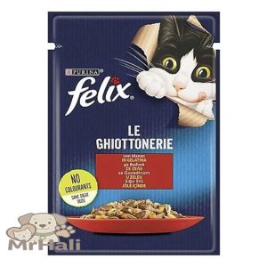پوچ گربه فلیکس Felix با طعم گوشت گاو ۸۵ گرم
