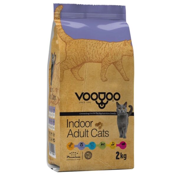 غذا خشک گربه بالغ وودوو Voodoo مدل ایندور 2 کیلوگرم - تصویر 3