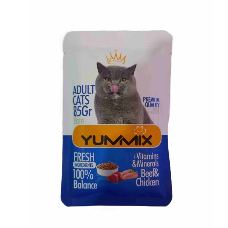 پوچ گربه بالغ یامیکس 85 گرم Yummix