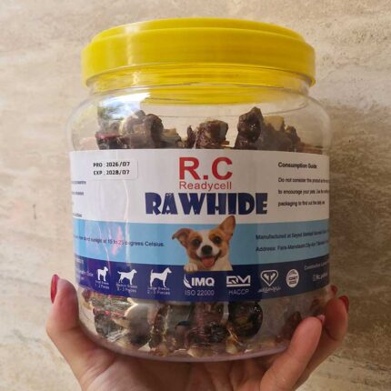 تشویقی دورپیچ گوشت آرسی RC Rawhide فله و تکی مخصوص سگ جویدنی طبیعی، خوش‌خوراک و مناسب سلامت دندان
