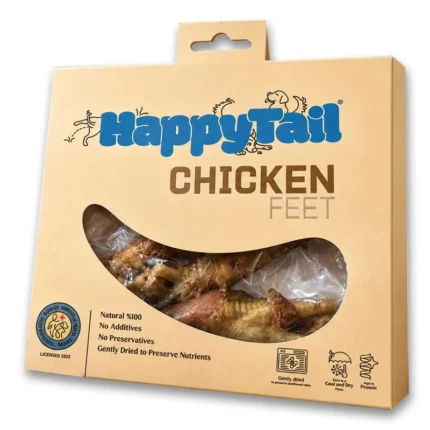 تشویقی طبیعی پای مرغ دورپیچ سیرابی سگ HappyTail