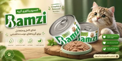 کنسرو ریکاوری گربه بامزی  غذای مرطوب کامل و متعادل